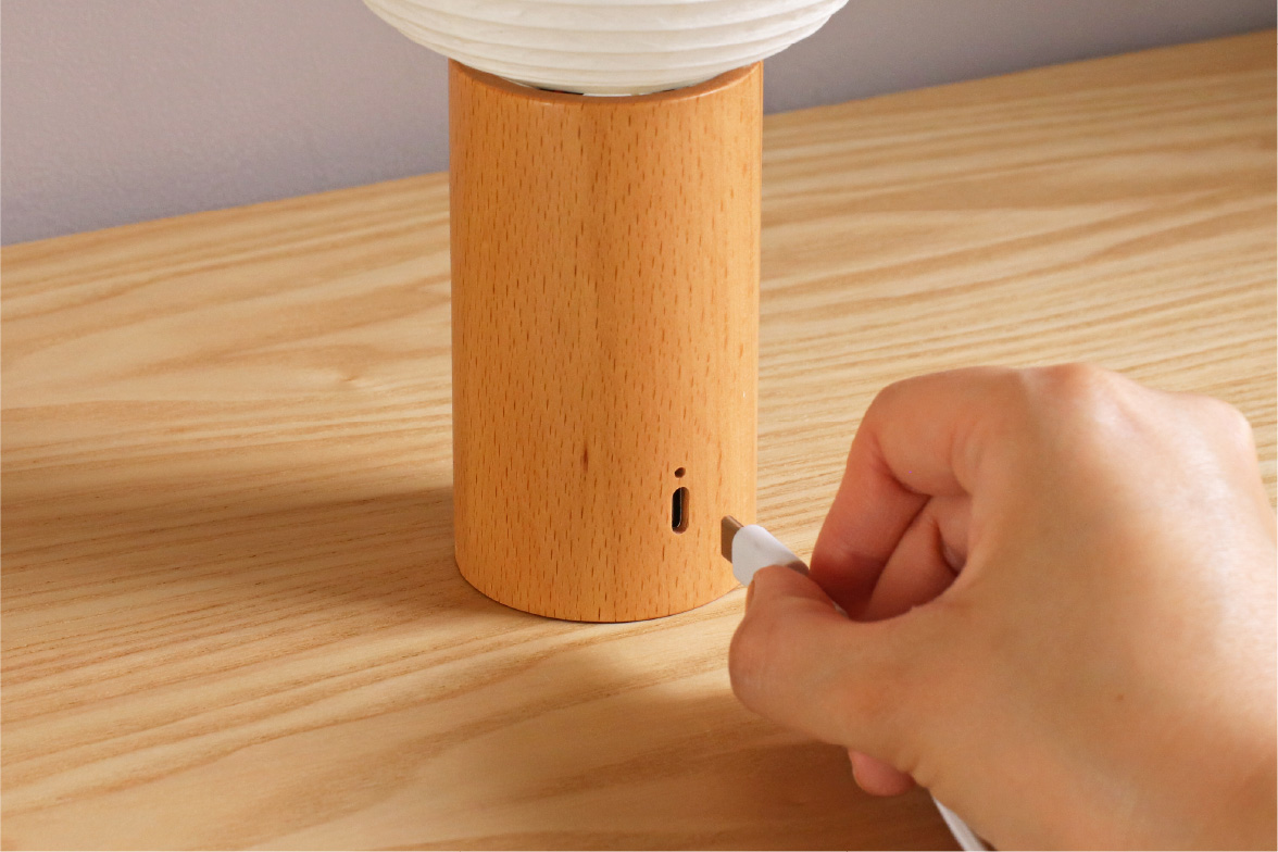 コードレス盆提灯 トッコ　充電イメージ